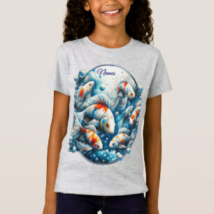 T-Shirt Art sous-marin du poisson et du corail dans les pe