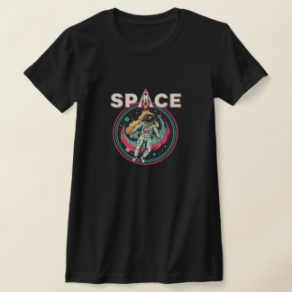 T-shirt Art spatial astronaute cosmique rétro