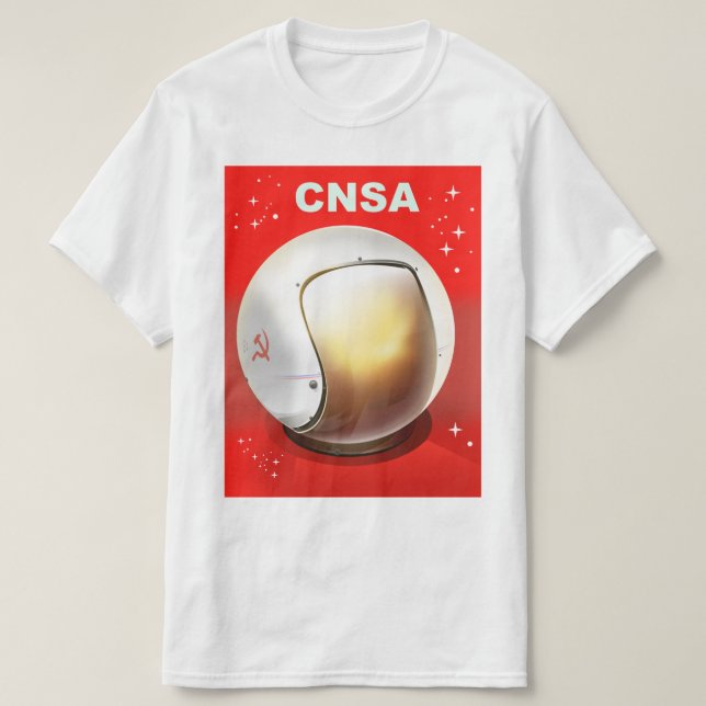 T-shirt Art spatial de la CNSA Chine. (Design devant)