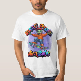 T-shirt Art spatial Hoverboard Alien Skateur Gravité facul
