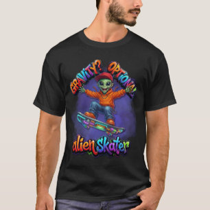 T-shirt Art spatial Hoverboard Alien Skateur Gravité facul