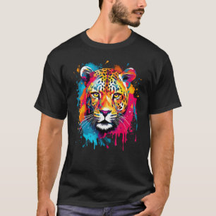 T-shirt Art Splash Amoureux de la faune et grand félin Jag