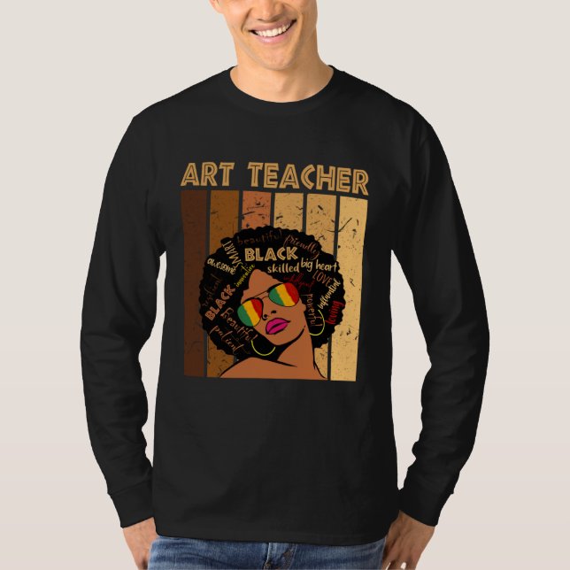 T-shirt Art Teacher Afro African American Women Black Hist (Devant)
