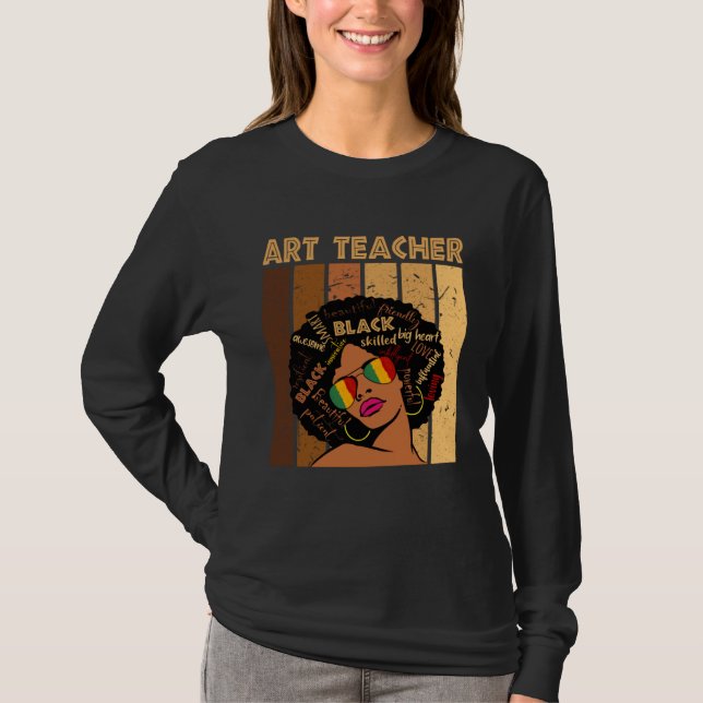 T-shirt Art Teacher Afro African American Women Black Hist (Devant)