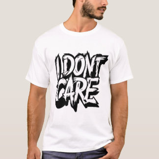 T-shirt Art textuel "Je m'en fiche"