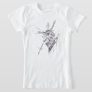 T-Shirt Art Tribal Abstrait Coloré Éclectique