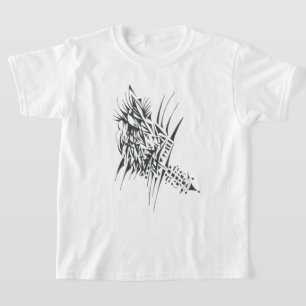 T-shirt Art tribal abstrait noir et blanc de tatouage