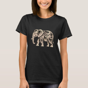 T-shirt Art tribal de safari éléphant amateur d'animaux