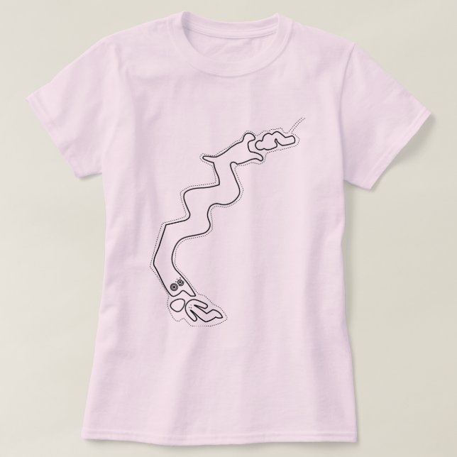 T-shirt Art tribal - Geoglyph Aliens anciens (Design devant)