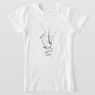 T-Shirt Art tribal tatouage abstrait noir blanc