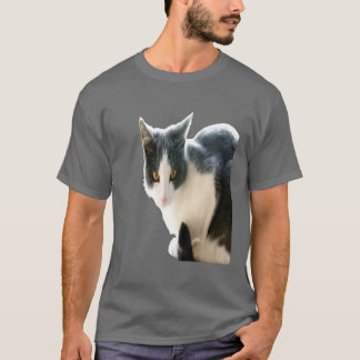 T-shirt Art Vectoriel De Tuxedo Gris Et Blanc