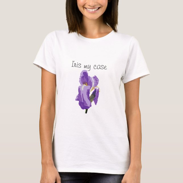 T-shirt Art vectoriel Iris Violet (Devant)