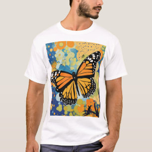 T-shirt Art vibrant du papillon Monarque.