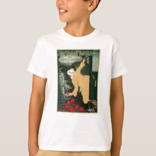 T-shirt Art vintage d'annonce de boissons de café de