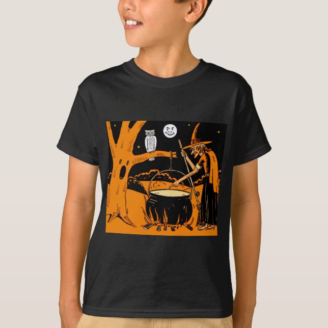 T-shirt Art vintage de Halloween (Devant)