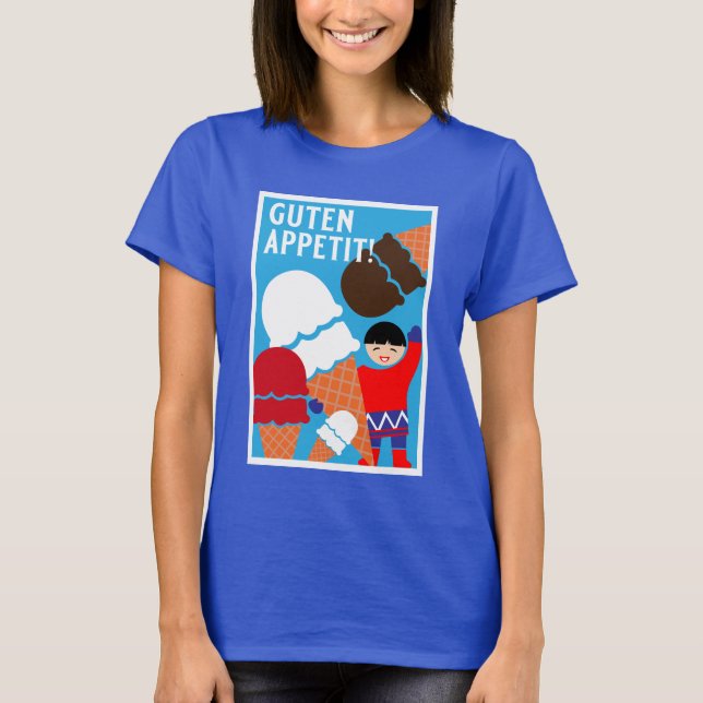 T-shirt Art vintage rétro de glace (Devant)