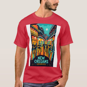T-shirt Art Vintage voyage de la Nouvelle-Orléans Louisian