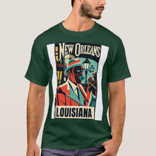 T-shirt Art Vintage voyage de la Nouvelle-Orléans Louisian