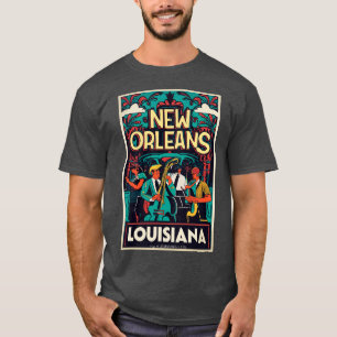 T-shirt Art Vintage voyage de la Nouvelle-Orléans Louisian