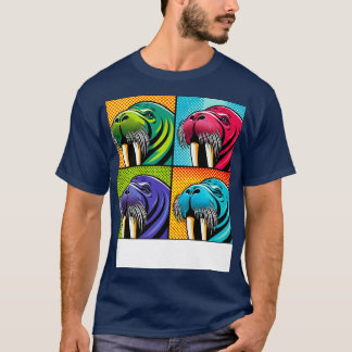 T-shirt Art Walrus Tee Marine Mammal Statement