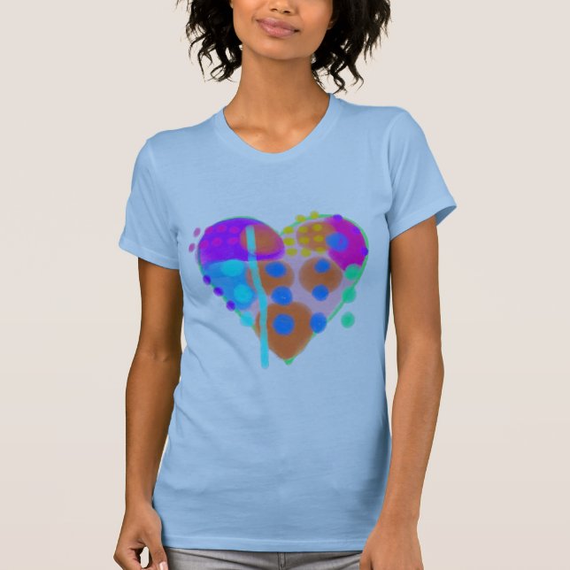T-shirt Art wearable abstrait de cœur (Devant)