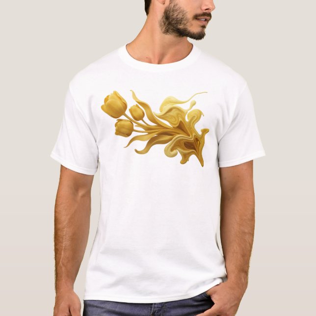 T-shirt Art wearable FLEUR ABSTRAITE Captivant (Devant)
