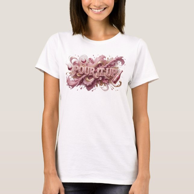 T-shirt Art wearable Rose Moderne "VERSEZ" (Devant)