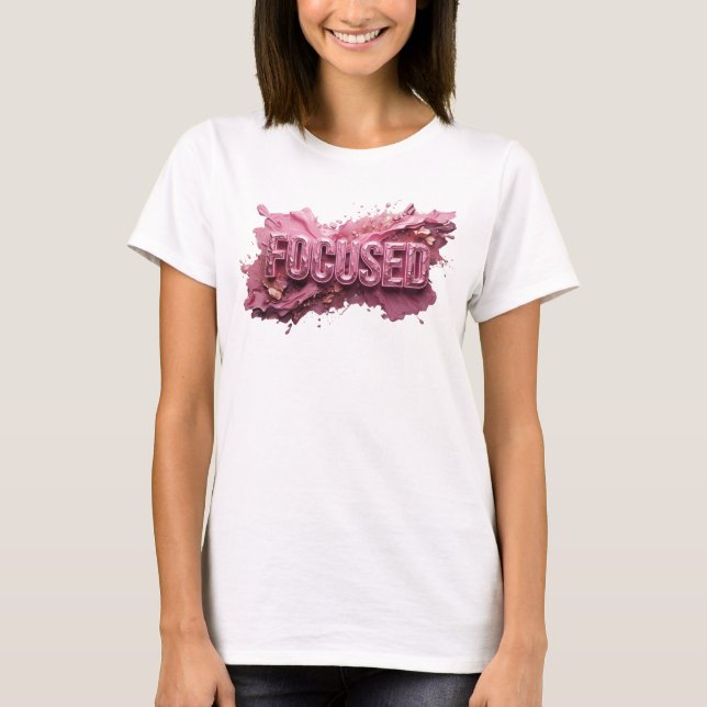 T-shirt Art wearable rose vif FOCUSED (Devant)