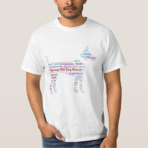 T-shirt Art Word de la Secourt nationale de chiens de moul
