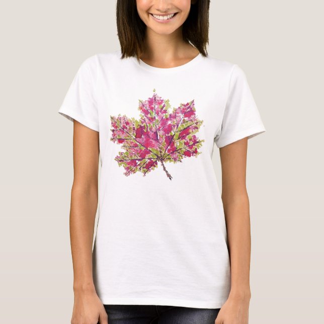 T-shirt Artefact De Chute - Aquarelle Boho En Violet (Devant)