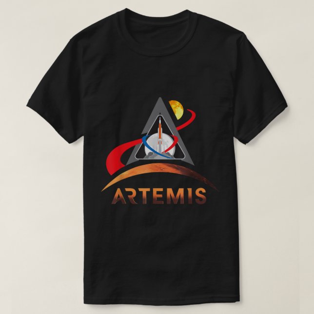 T-shirt Artémis 1 Lune de la NASA vers Mars  (Design devant)