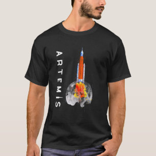 T-shirt Artemis 1 SLS Lance De Fusées Mission Sur La Lune 