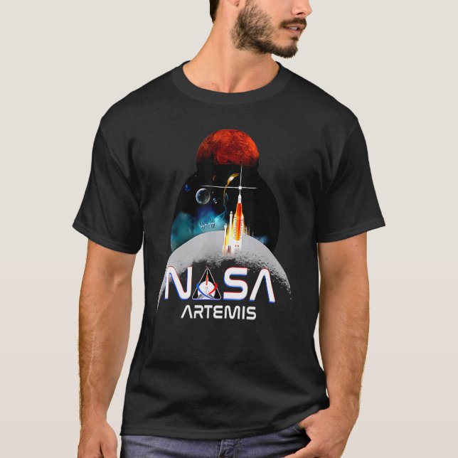 T-shirt Artemis 1 SLS Rocket Launch Mission To The Moon An (Devant)