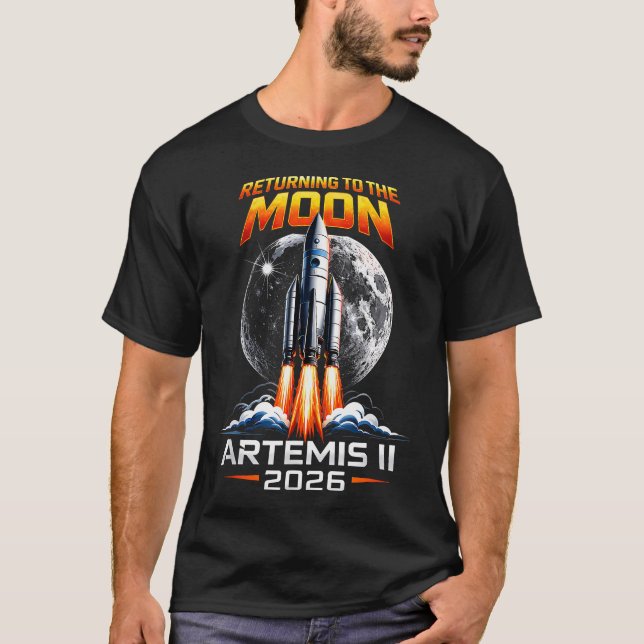 T-shirt Artemis 2 Astronaute Lune (Devant)