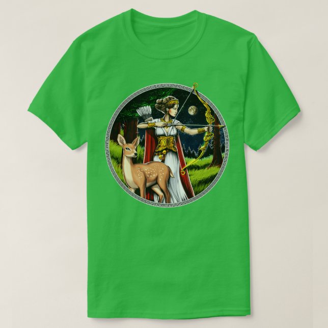 T-shirt Artemis Grec Chasseur Déesse (Design devant)