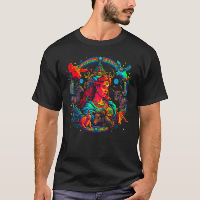 T-shirt Artemis Greek Mythology Goddess of Animals (Devant)