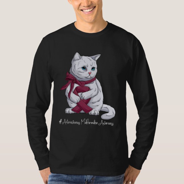 T-shirt Arteriovenous Malformation Awareness Month Burgund (Devant)