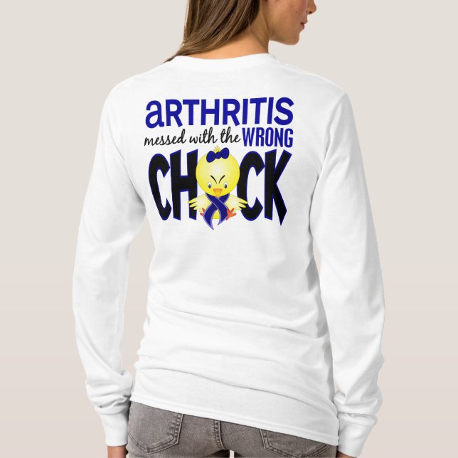 T-shirt Arthrite salie avec le poussin faux (Dos)