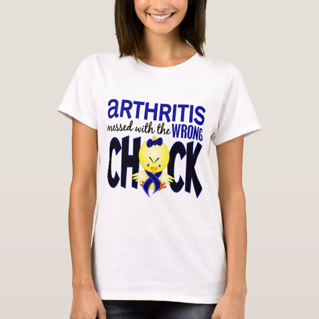 T-shirt Arthrite salie avec le poussin faux (Devant)