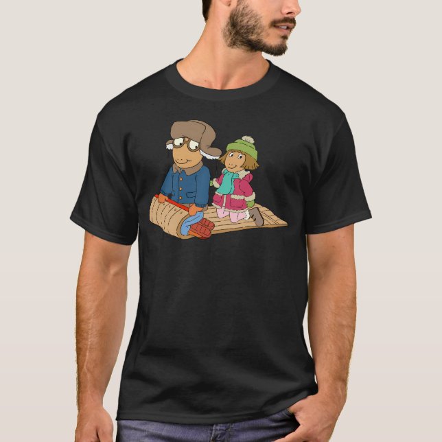 T-shirt Arthur Dw Go Sledding (Devant)
