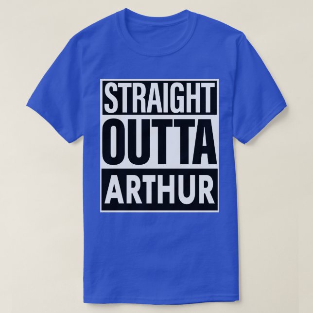 T-shirt Arthur Name Straight Outta Arthur (Design devant)