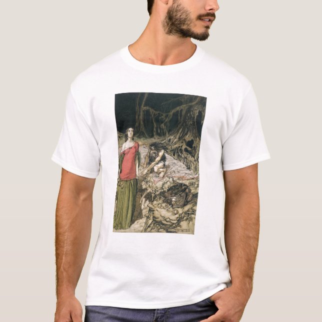 T-shirt Arthur Rackham | courtiser de Grimhilde, la mite (Devant)