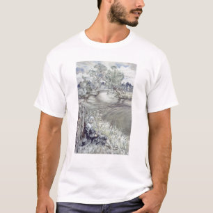 T-shirt Arthur Rackham Izaak Walton reposant contre un F