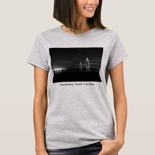 T-shirt Arthur Ravenel Night Pano Grayscale (Devant)