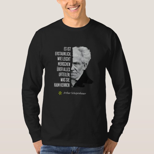 T-shirt Arthur Schopenhauer Philosophie Citation Anniversa (Devant)