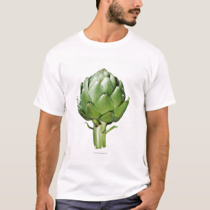 T-shirt Artichaut sur l'arrière - plan blanc coupé