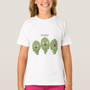 T-shirt Artichauts chantants mignons dessin animé végétal