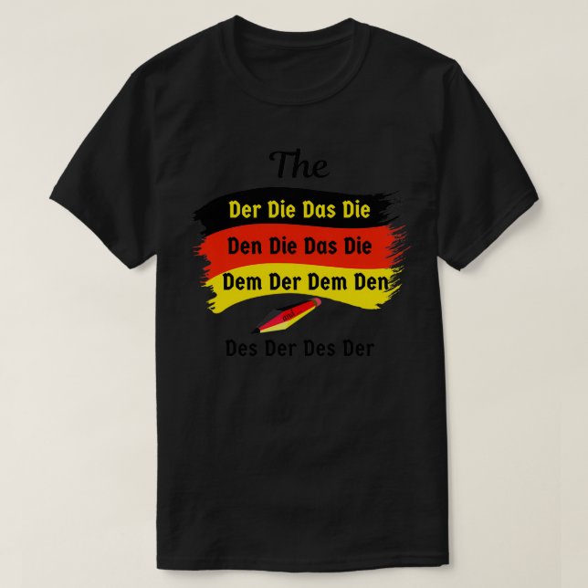 T-shirt Article Défini Der Die Das Deutsch Mots allemands (Design devant)