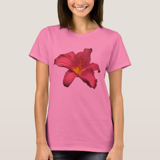 T-shirt Articles coordonnés de Daylily rouge (Devant)