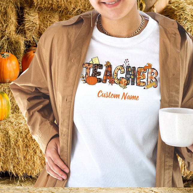 T-shirt Articles d'automne de l'enseignant personnalisable (Créateur téléchargé)